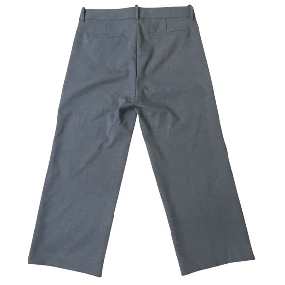 J. Crew 365 Gray Peyton High Rise Wide Legh Cropped Pant Trouser Size 12 - Picture 2 of 9